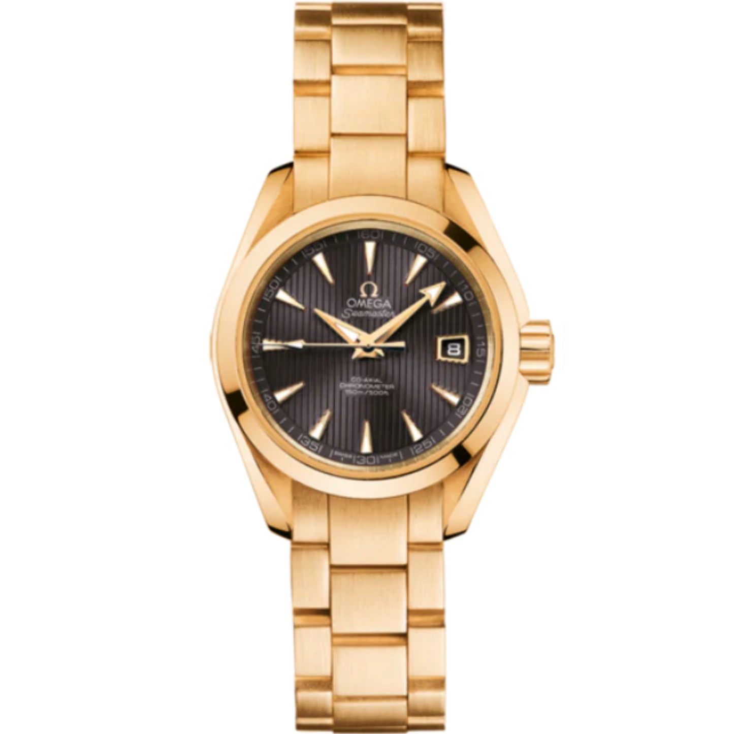 SEAMASTER AQUA TERRA 150M 30 MM YELLOW GOLD WITH GREY DIAL