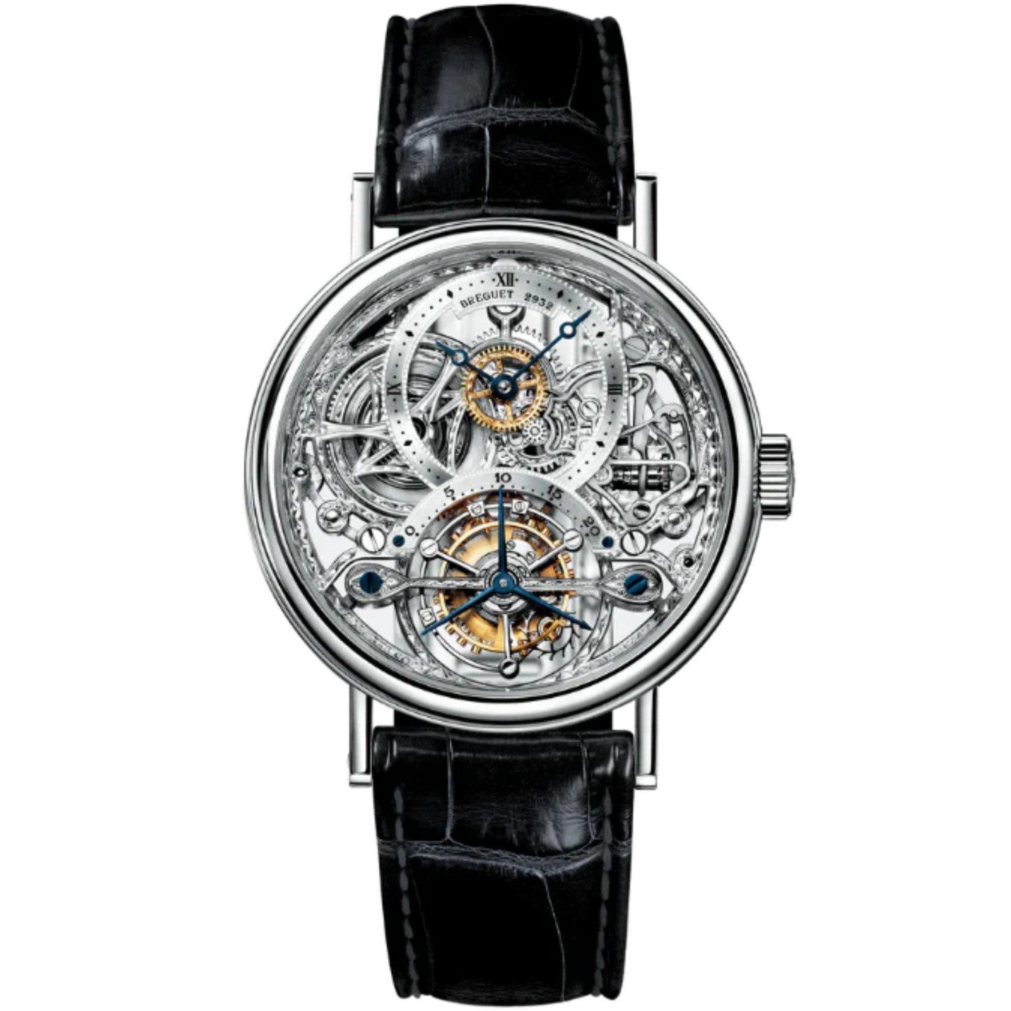 CLASSIQUE COMPLICATIONS 3355 35 MM PLATINUM WITH SILVER OPEN WORKED DIAL