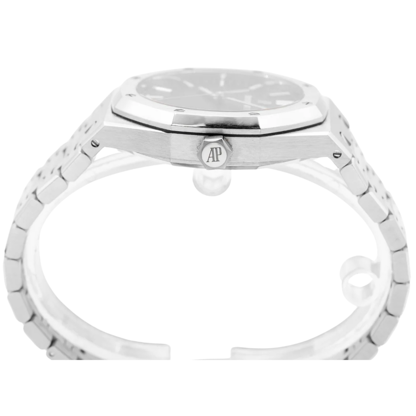 Royal Oak Selfwinding 41MM Stainless Steel Bracelet Black Dial With Grande Tapisserie Pattern Stainless Steel Case