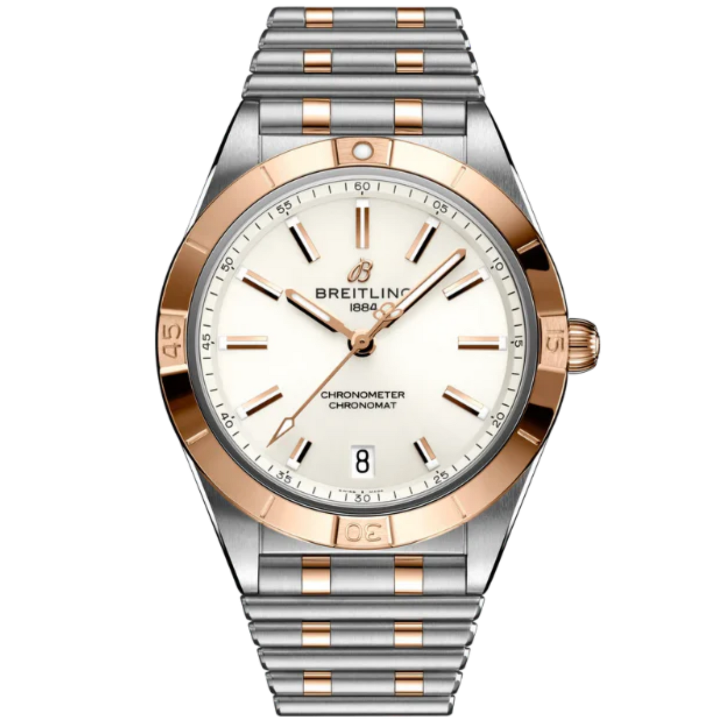 CHRONOMAT AUTOMATIC 36 MM STAINLESS STEEL & 18K ROSE GOLD WITH WHITE DIAL