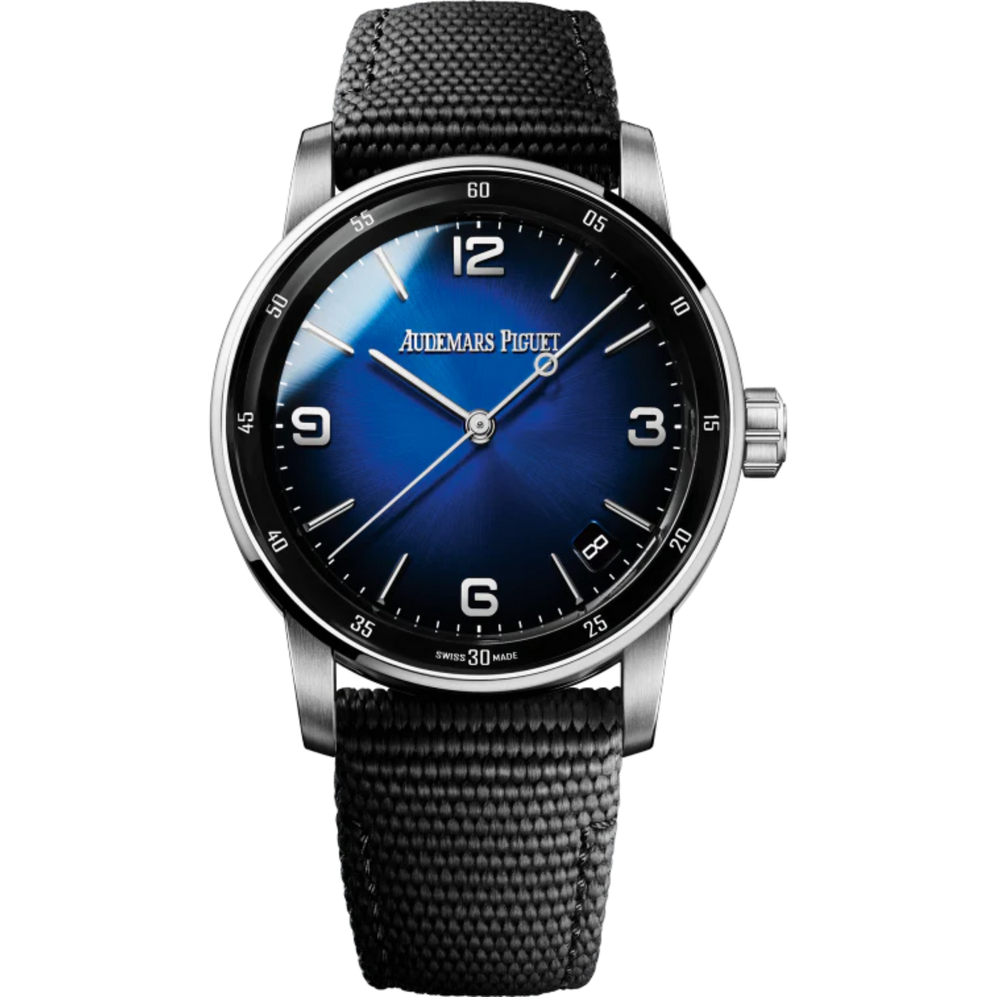 Audemars Piguet Code 11.59 Ref. 15210BC.OO.A002KB.01 41mm Smoked Blue Lacquered Dial 18-Carat White Gold Case