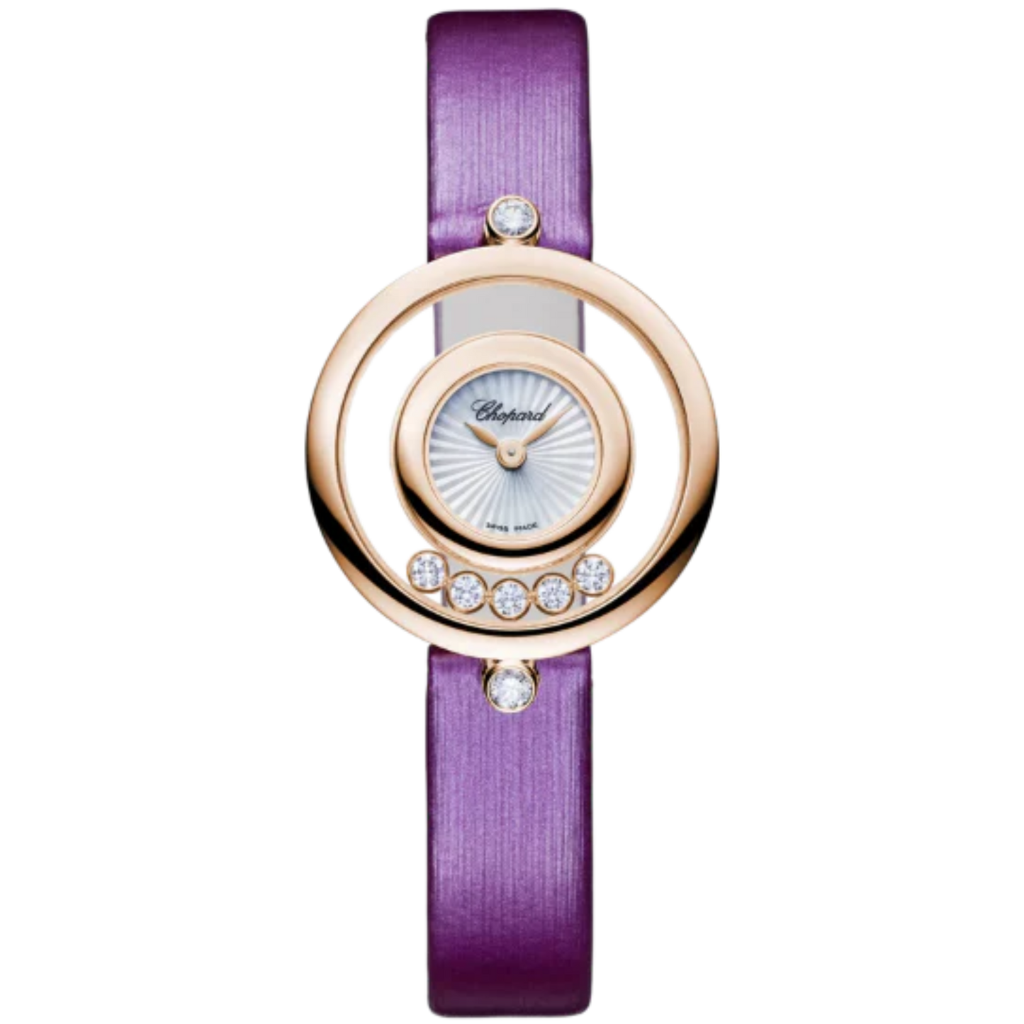 HAPPY DIAMONDS ICONS 26 MM ETHICAL ROSE GOLD WITH MOTHER OF PEARL DIAL
