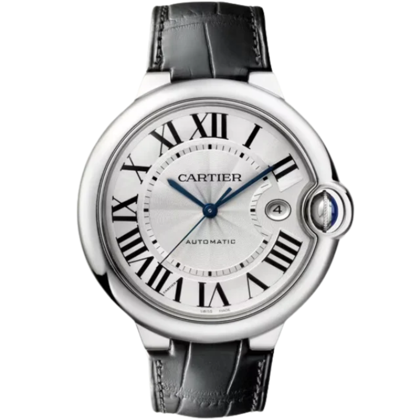 BALLON BLEU DE CARTIER 42 MM STAINLESS STEEL WITH SILVER GUILLOCHE OPALINE DIAL