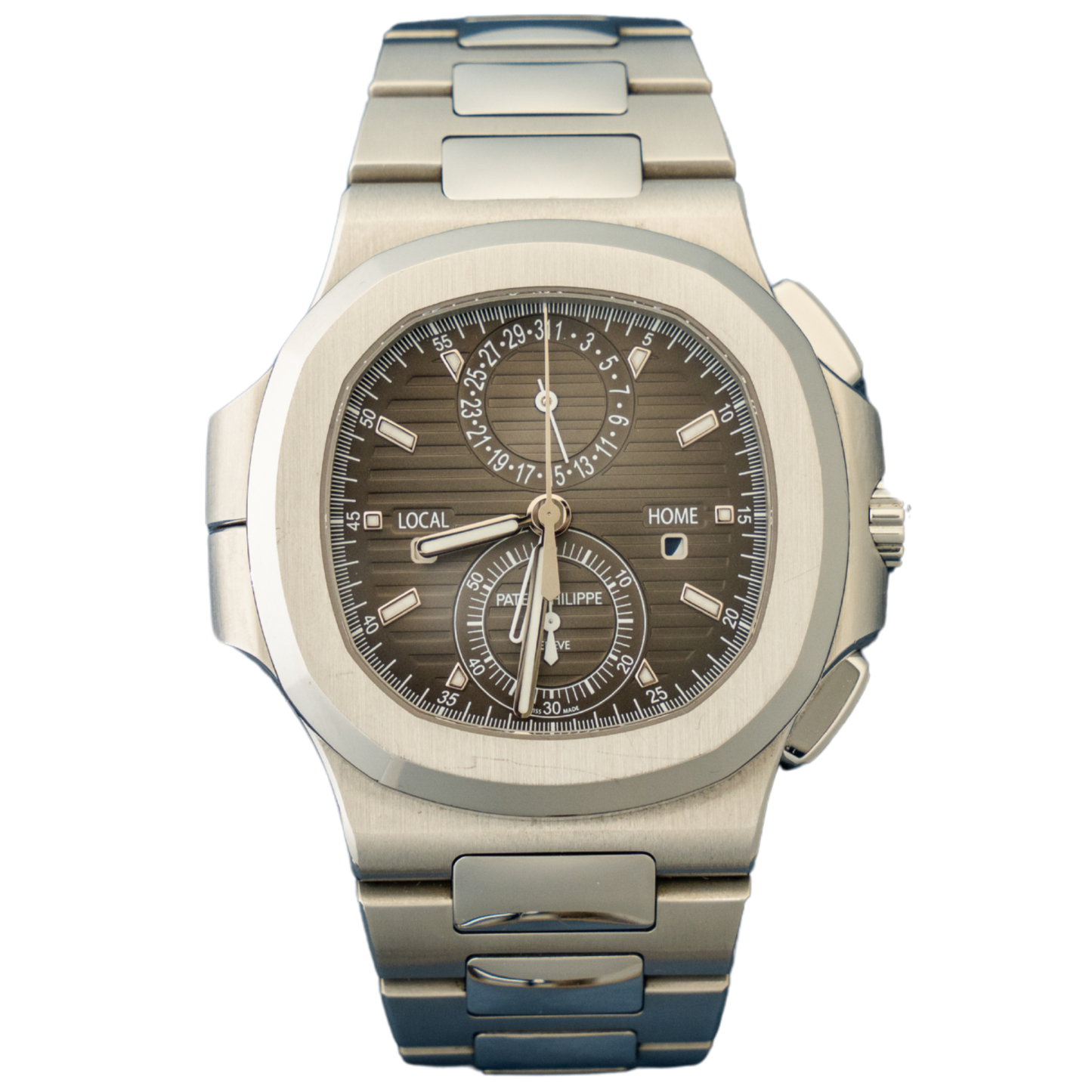 Patek Philippe Nautilus Ref. 5990/1A Stainless Steel Travel Time Grey Dial