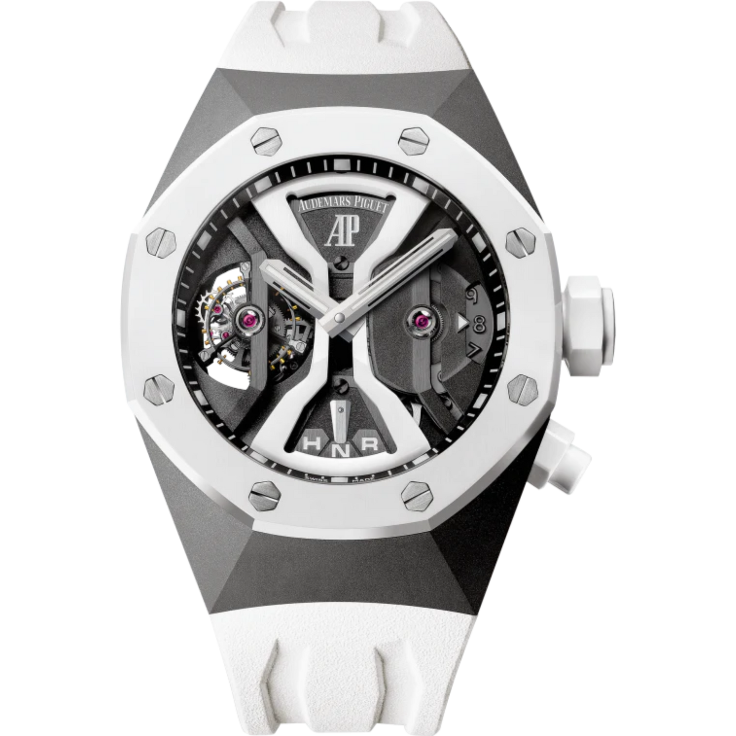 Royal Oak Concept 44mm GMT Tourbillon White rubber strap Titanium case