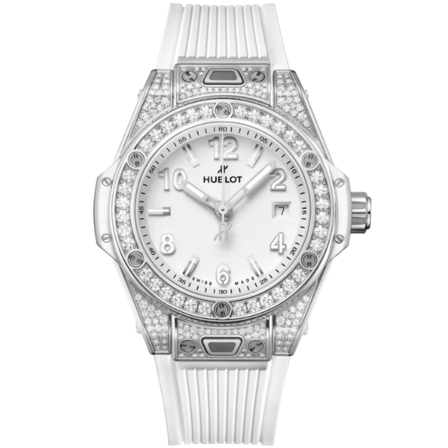 Big Bang 33mm ONE CLICK STEEL WHITE PAVÉ