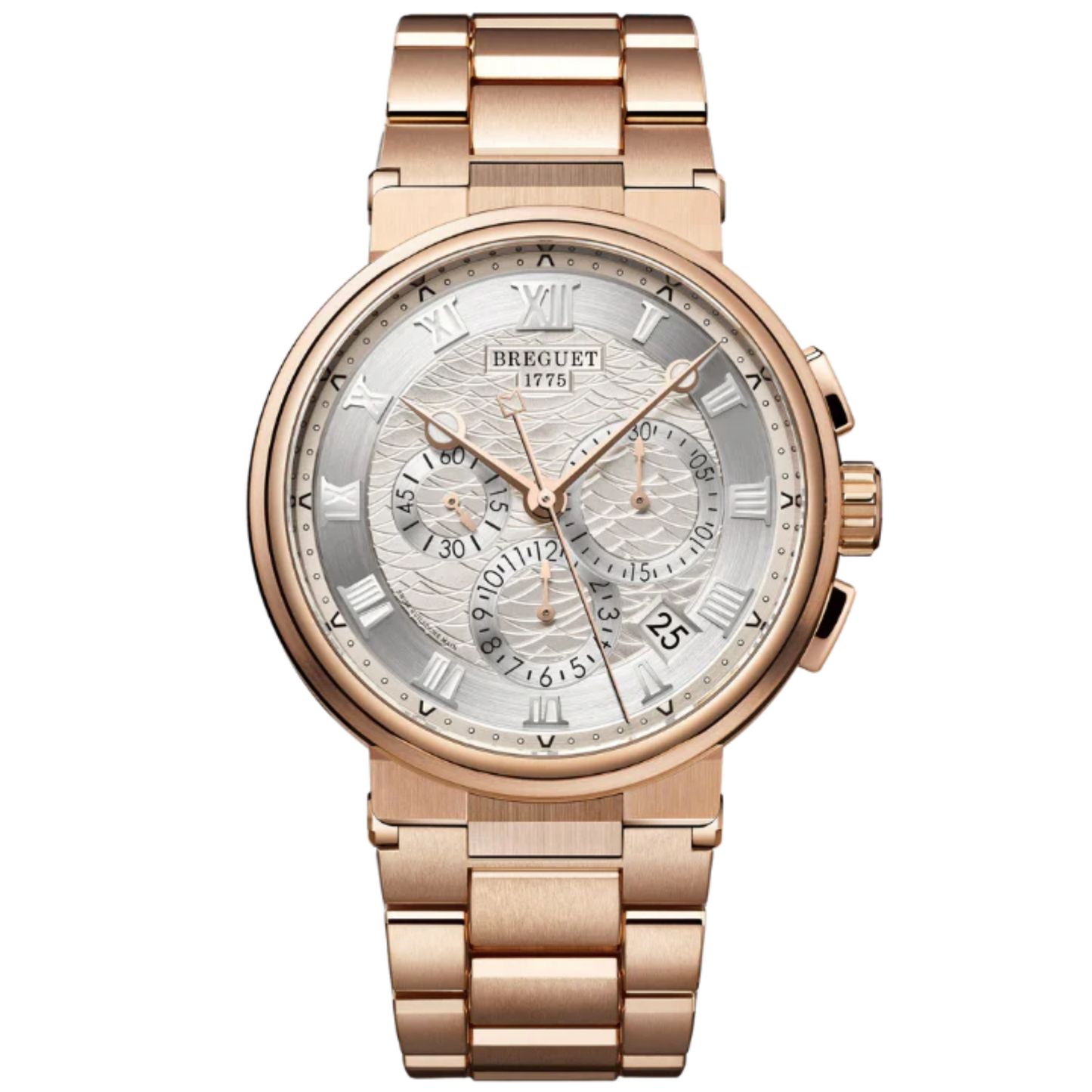 MARINE CHRONOGRAPHE 5527 42 ROSE GOLD WITH SILVER DIAL