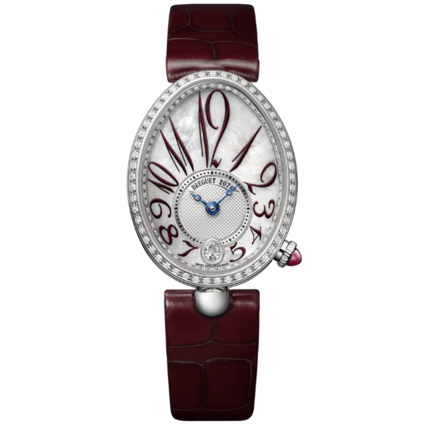 REINE DE NAPLES 8918 36 MM WHITE GOLD WITH MOTHER OF PEARL DIAL