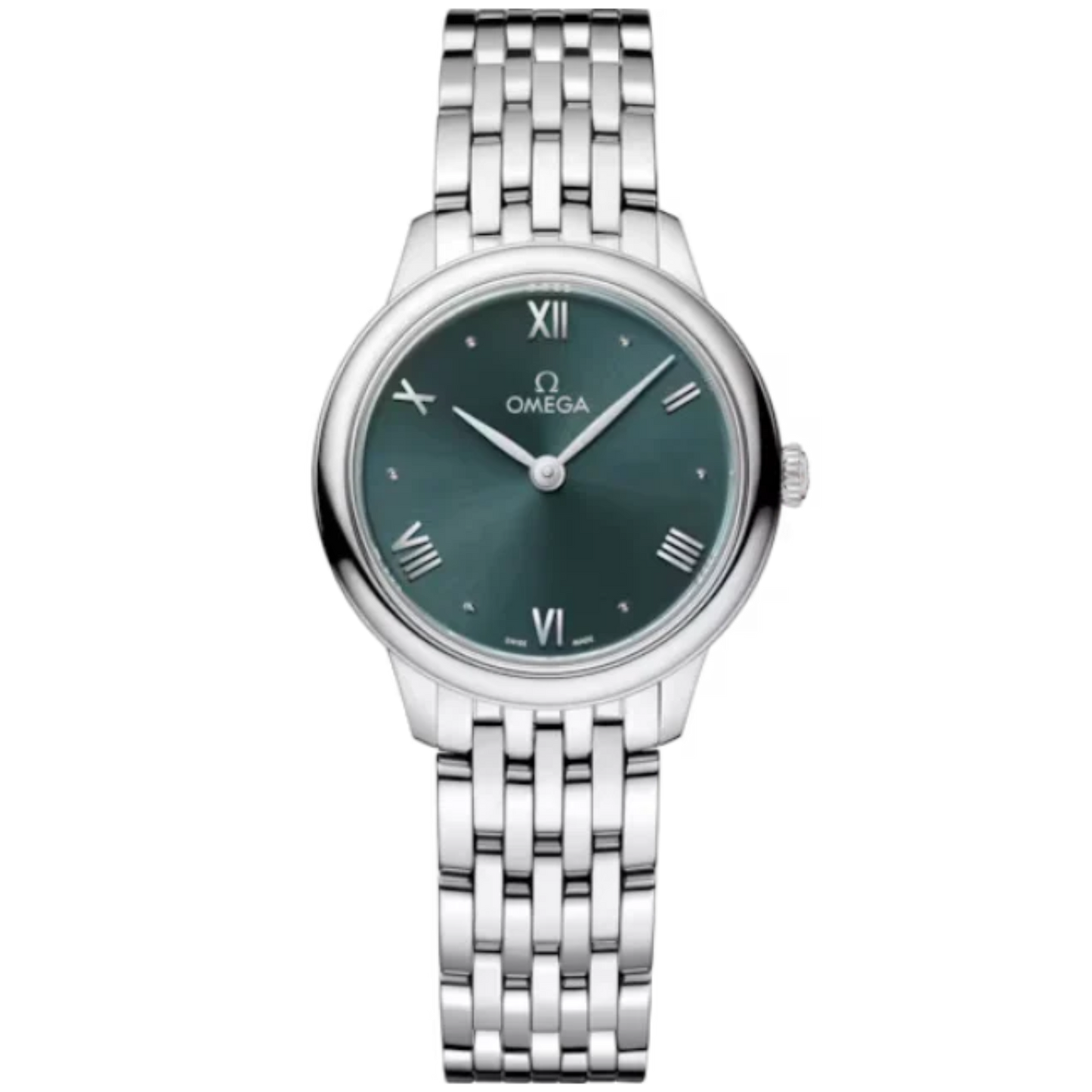 DE VILLE PRESTIGE 27 MM STAINLESS STEEL WITH GREEN DIAL