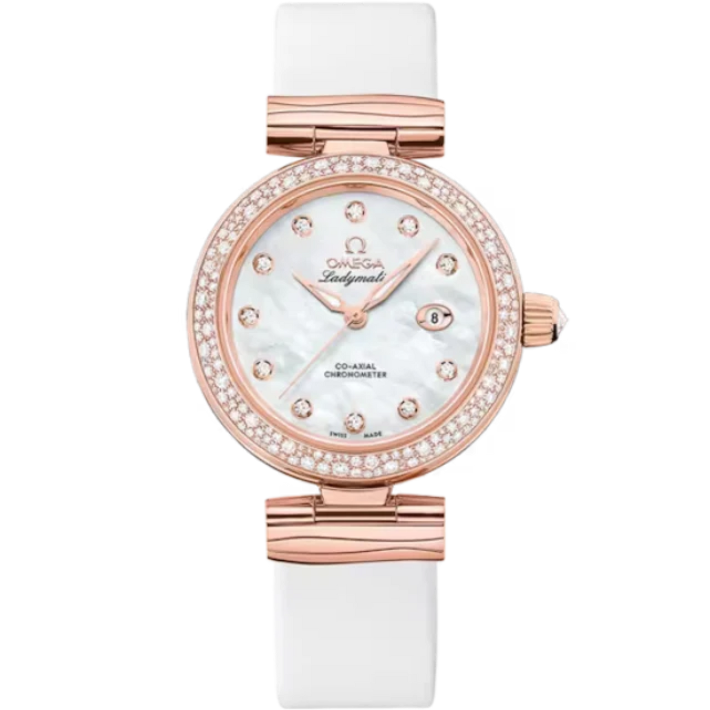 DE VILLE LADYMATIC 34 MM SEDNA™ GOLD WITH MOTHER OF PEARL DIAL