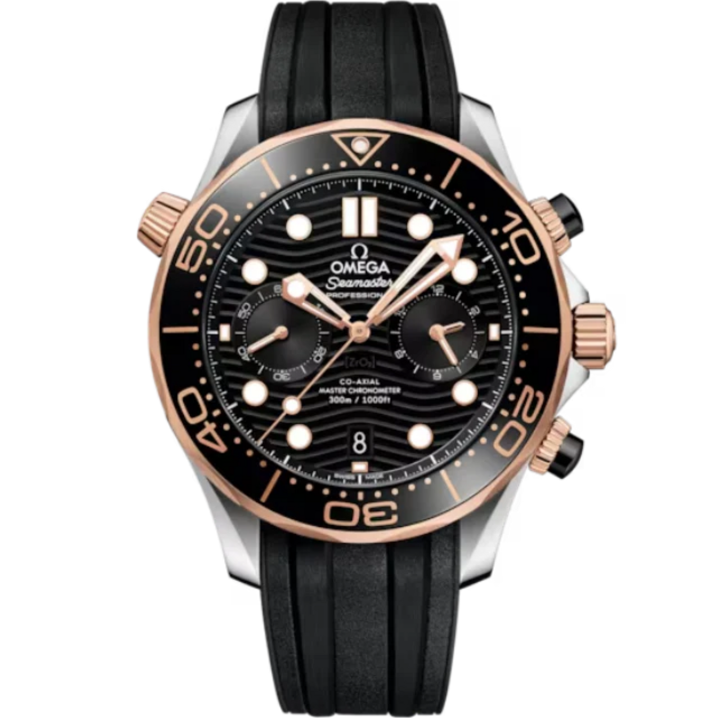 SEAMASTER DIVER 300M 44 MM STAINLESS STEEL - SEDNA™ GOLD WITH BLACK DIAL