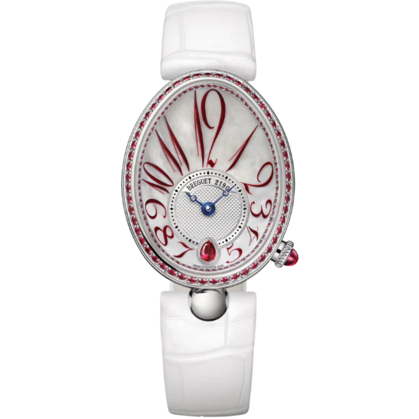 REINE DE NAPLES 8918 36 MM WHITE GOLD WITH MOTHER OF PEARL DIAL