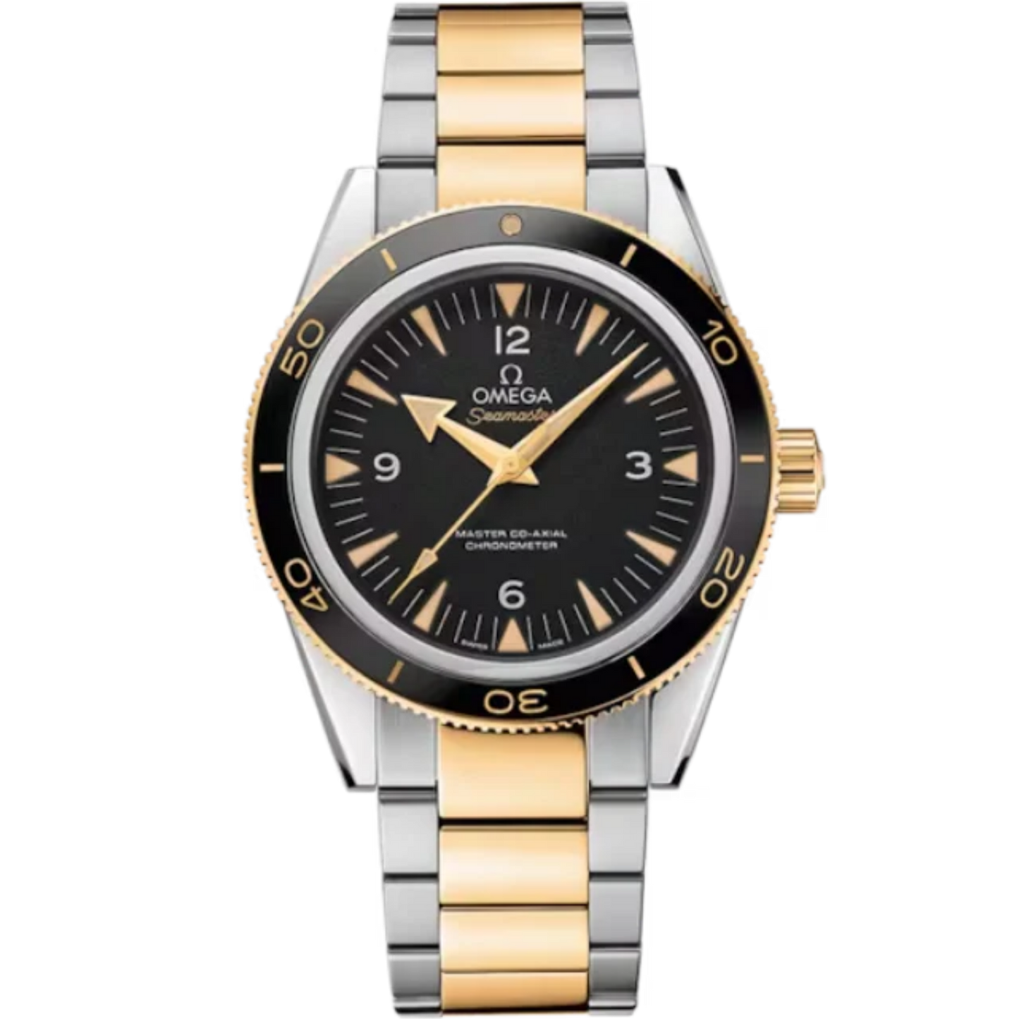 SEAMASTER 300 41 MM STAINLESS STEEL - YELLOW GOLD WITH BLACK DIAL