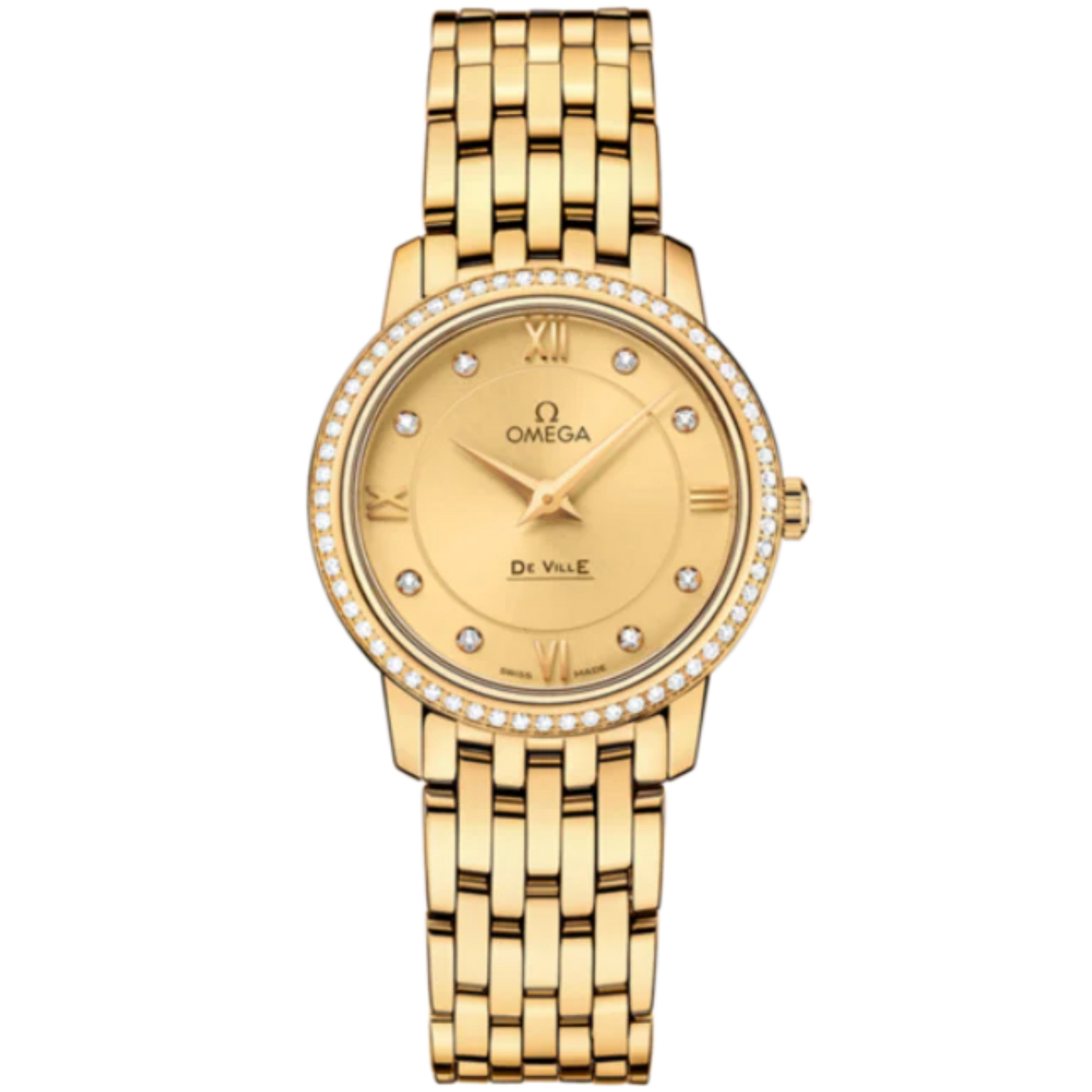 DE VILLE PRESTIGE 27 MM YELLOW GOLD WITH YELLOW DIAL