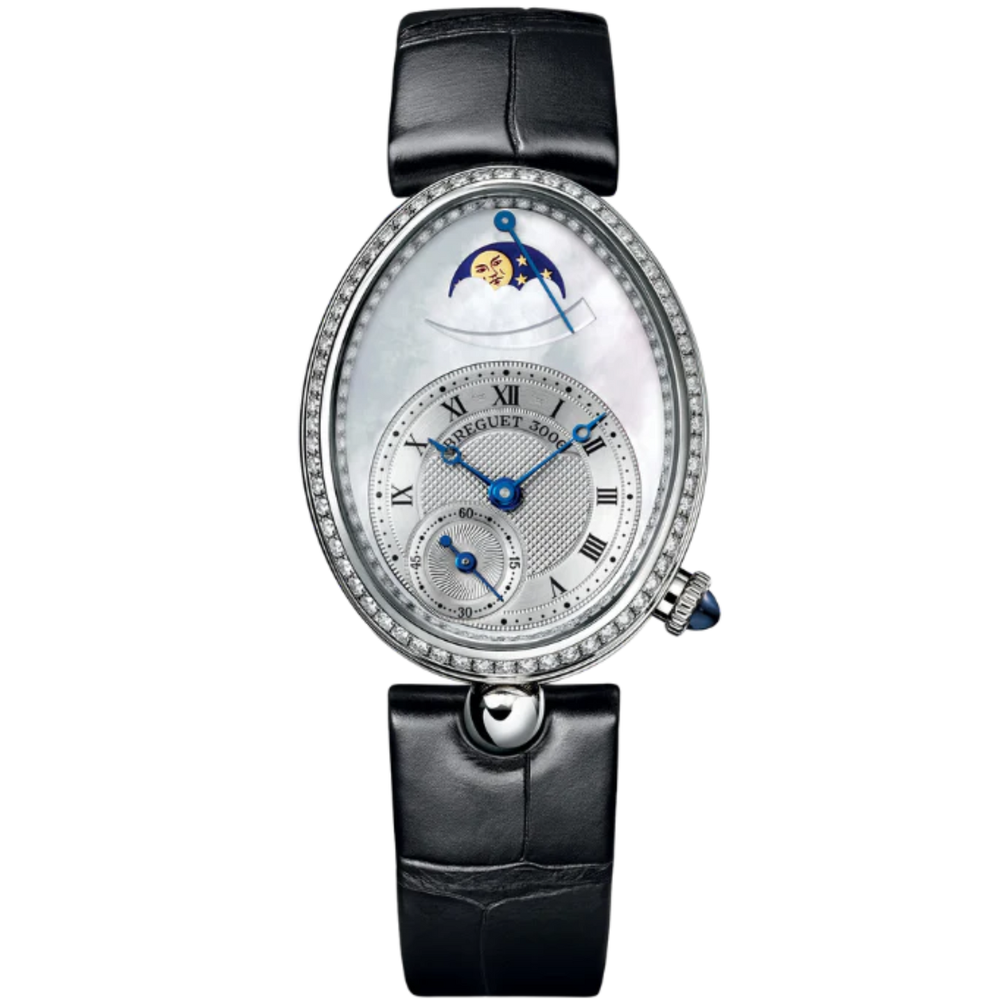 REINE DE NAPLES 8908 36 MM WHITE GOLD WITH MOTHER OF PEARL DIAL