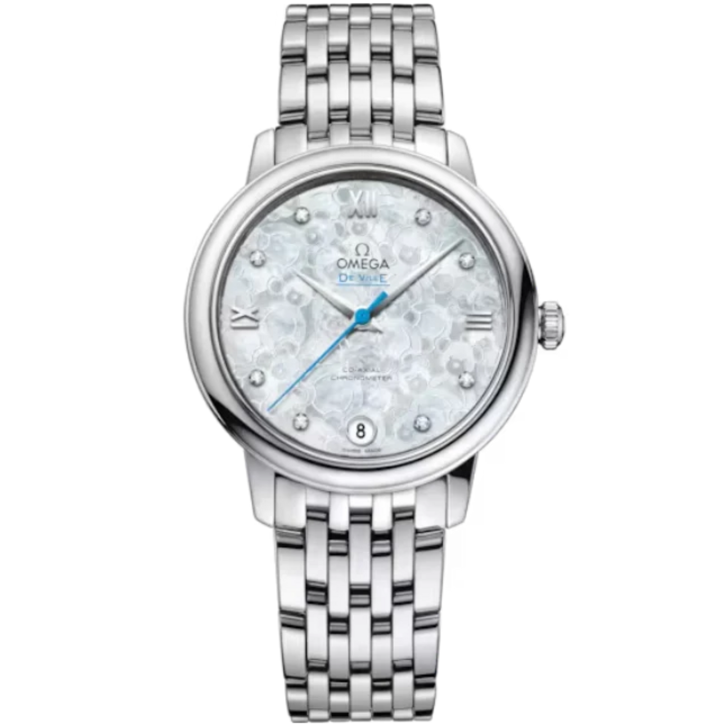 DE VILLE PRESTIGE ORBIS EDITION 33 MM STAINLESS STEEL WITH MOTHER OF PEARL DIAL