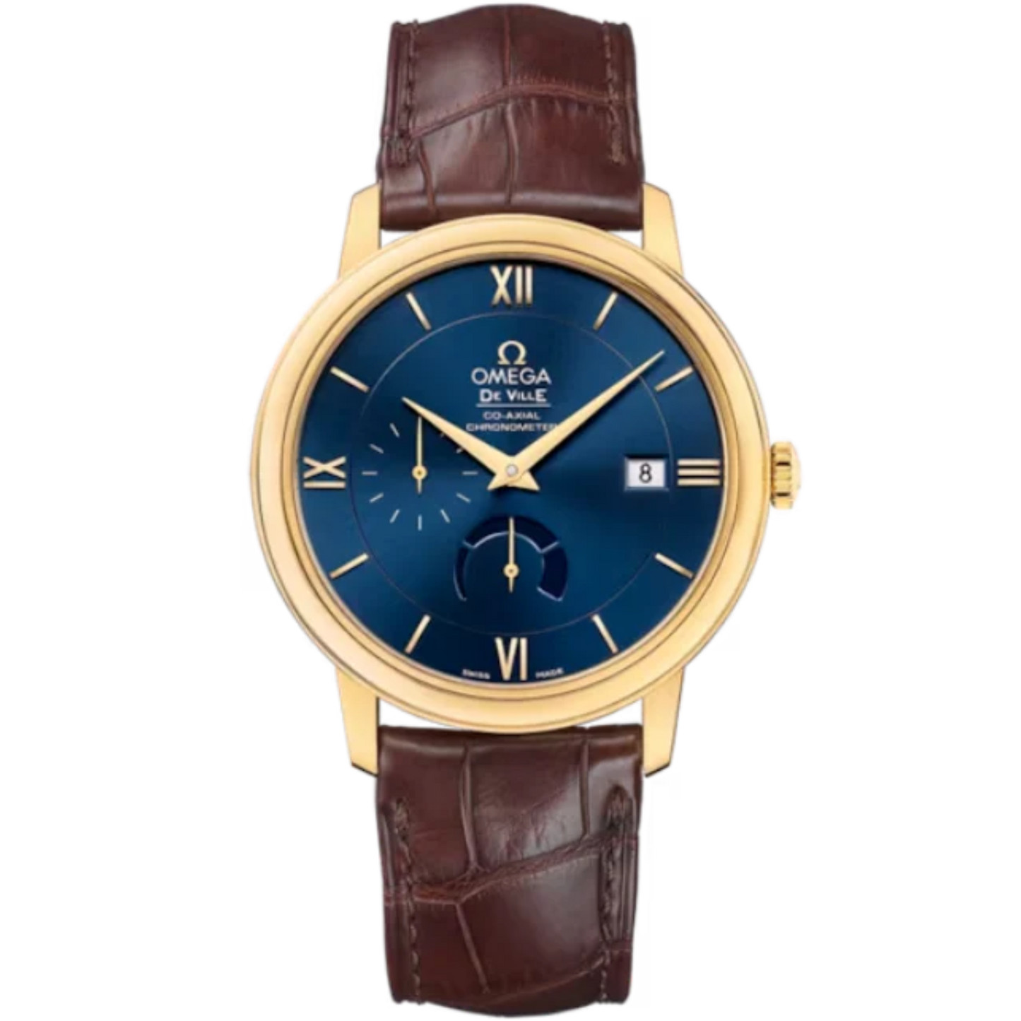 DE VILLE PRESTIGE 39 MM YELLOW GOLD WITH BLUE DIAL