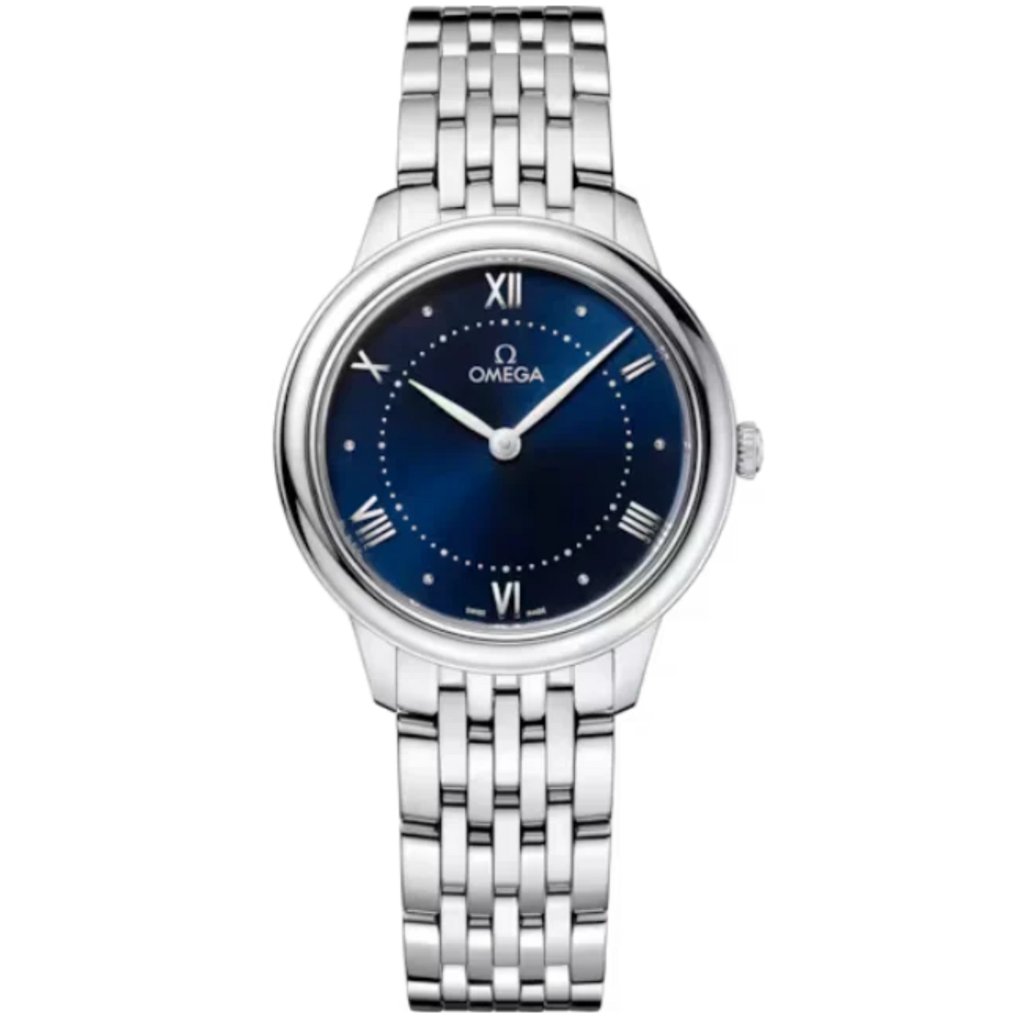 DE VILLE PRESTIGE 30 MM STAINLESS STEEL WITH BLUE DIAL