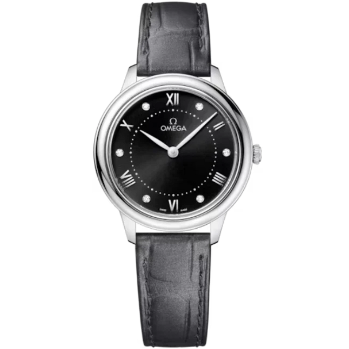 DE VILLE PRESTIGE 30 MM STAINLESS STEEL WITH BLACK DIAL