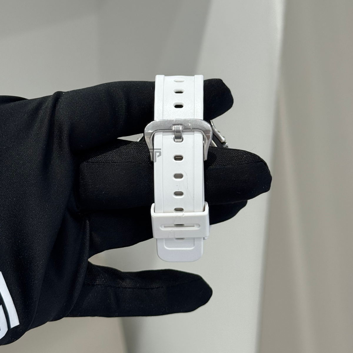 Casio Iced out G Shock Analog (White Gold with Tiffany Blue Dial and White Strap)