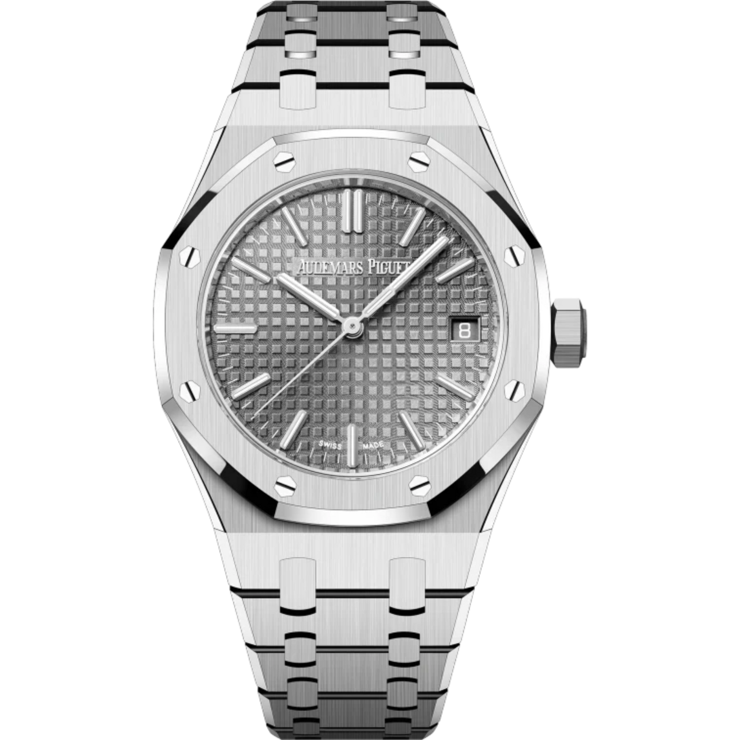 Royal Oak Selfwinding 37MM Stainless Steel Bracelet Grey Dial With Grande Tapisserie Pattern Stainless Steel Case