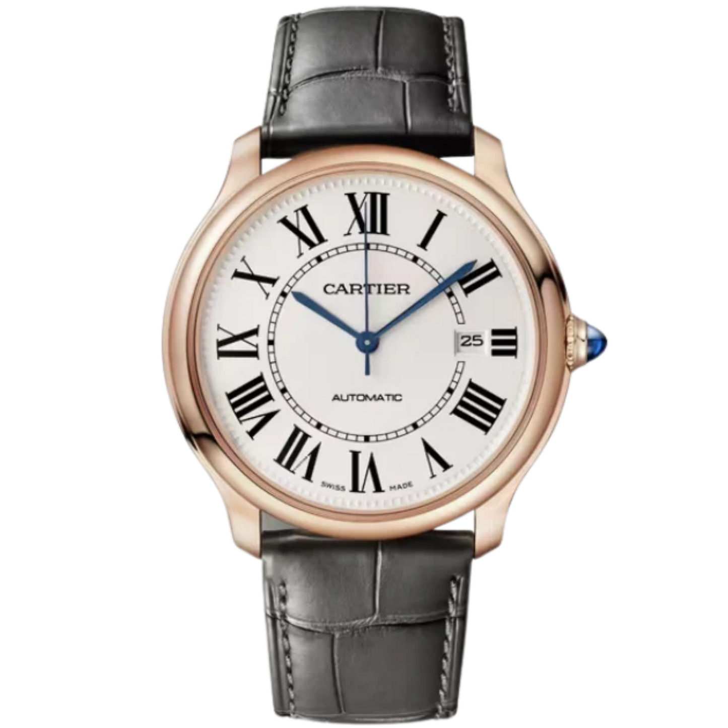 RONDE LOUIS CARTIER 40 MM 18K ROSE GOLD WITH SANDBLASTED BEIGE DIAL