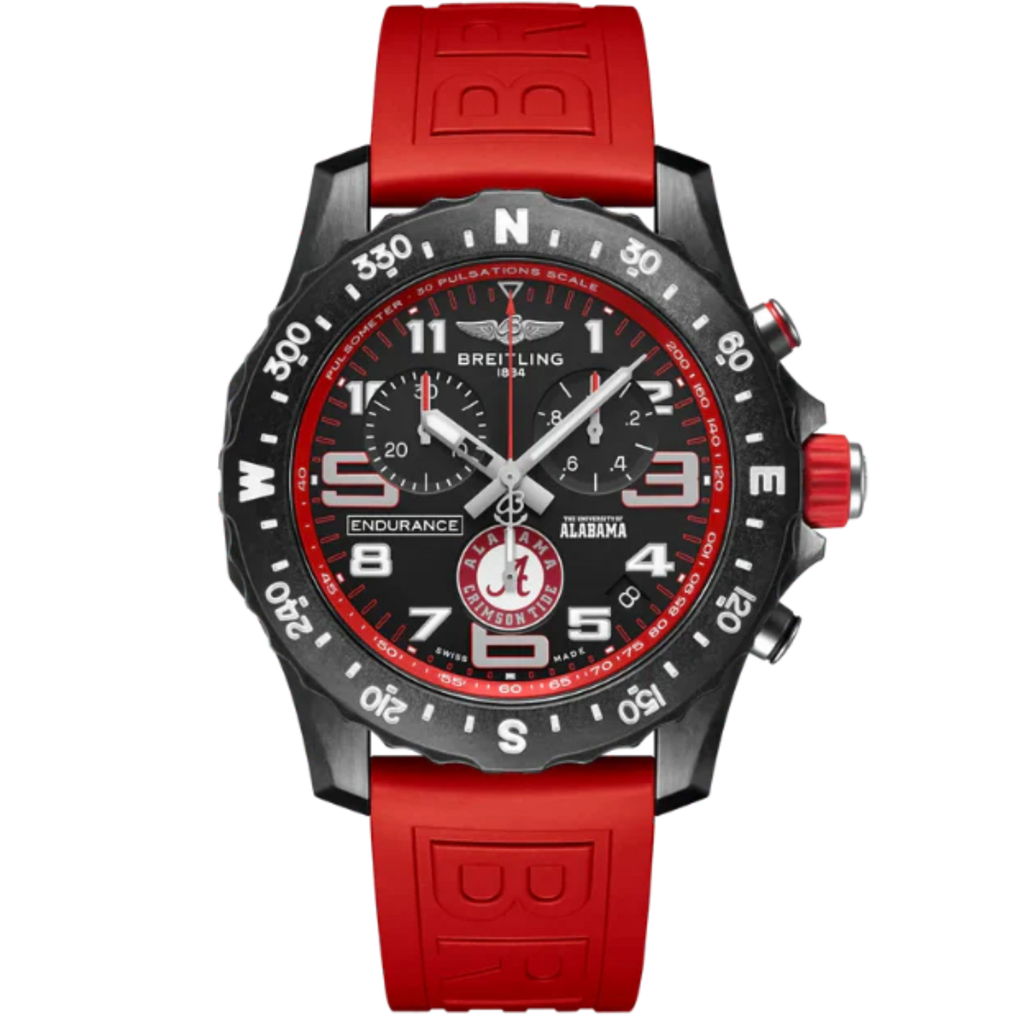 ENDURANCE PRO THE UNIVERSITY OF ALABAMA® 44 MM BREITLIGHT® CASE WITH BLACK DIAL