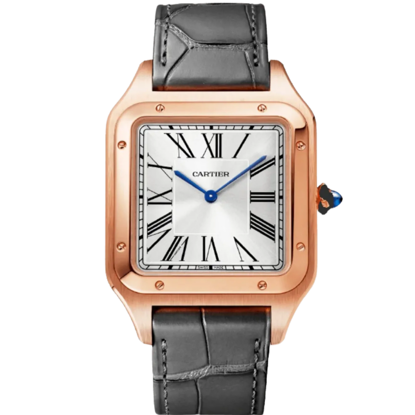 Cartier WGSA0032 Rose Gold Santos-Dumont Silver Dial