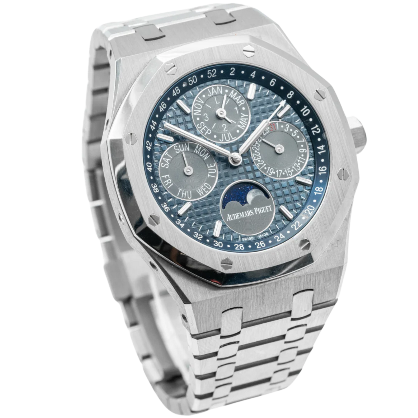 Royal Oak Perpetual Calendar 41MM Titanium Bracelet Blue Dial Titanium Case
