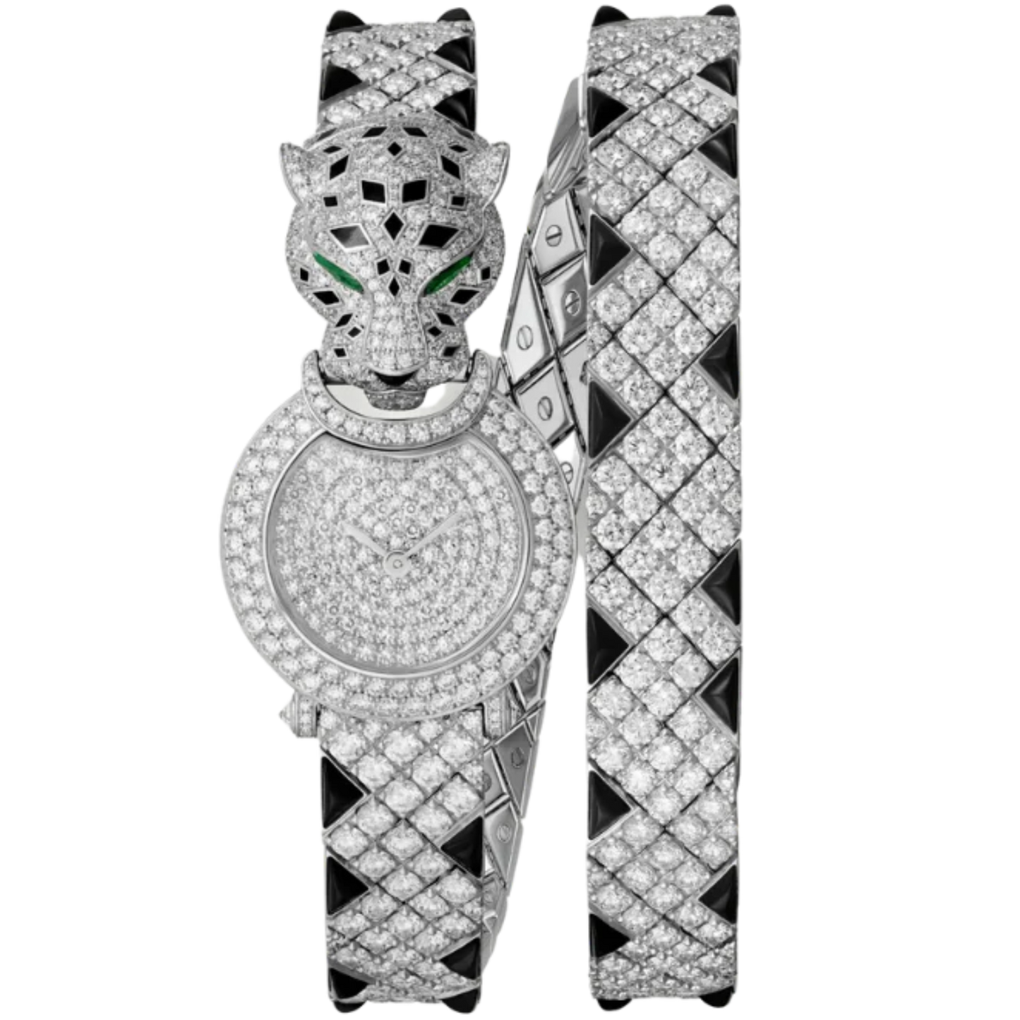LA PANTHERE DE CARTIER 24 MM RHODIUMIZED WHITE GOLD