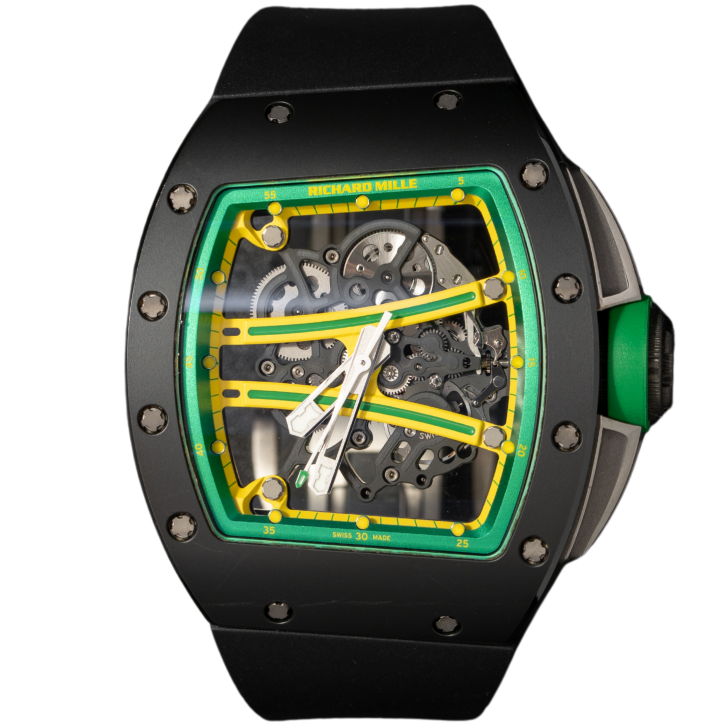 Richard Mille RM61-01 Yohan Blake Black Ceramic NTPT Sides (Green/Yellow Insert)