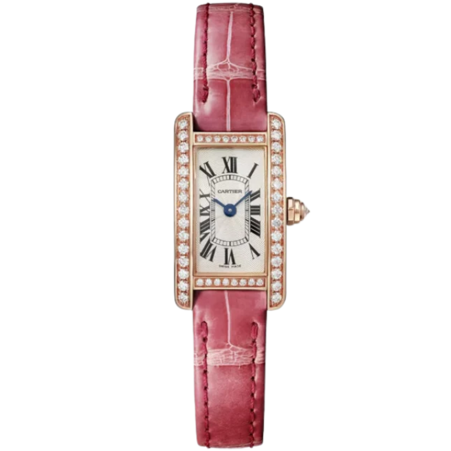 TANK 27 mm AMÉRICAINE WATCH SILVER 18K ROSE GOLD