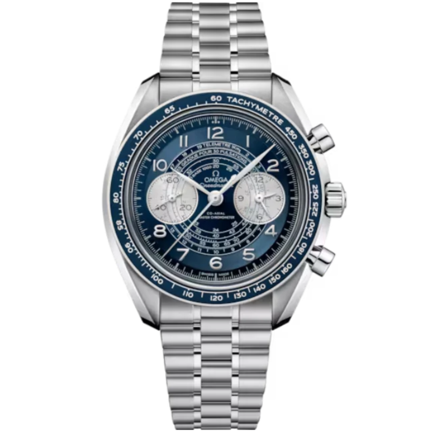 SPEEDMASTER CHRONOSCOPE 43 MM STAINLESS STEEL WITH BLUE DIAL
