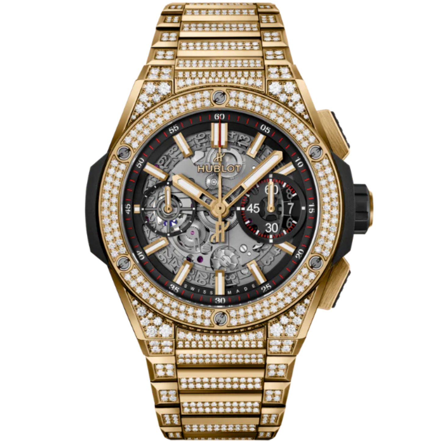 Big Bang 42mm INTEGRATED YELLOW GOLD PAVÉ