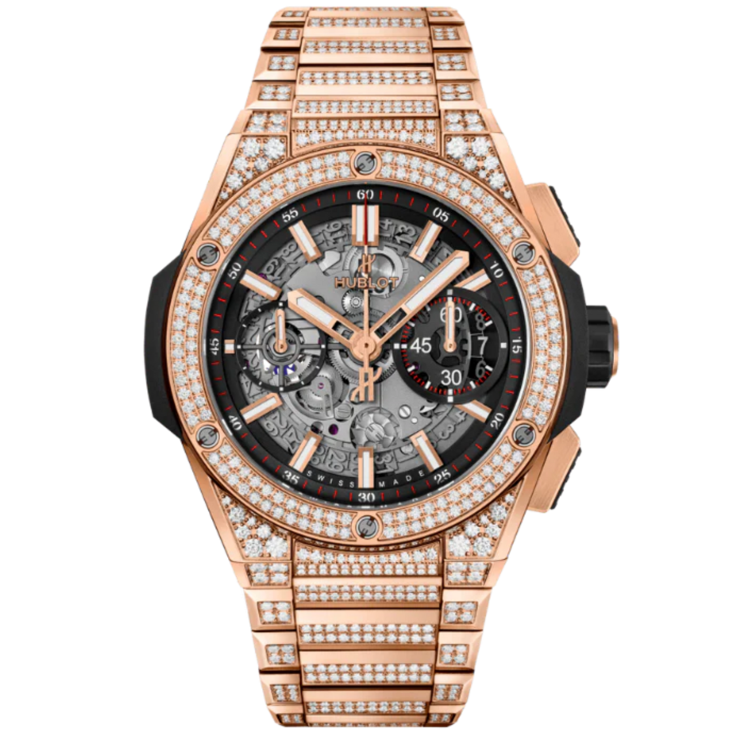 Big Bang 42mm INTEGRATED KING GOLD PAVÉ