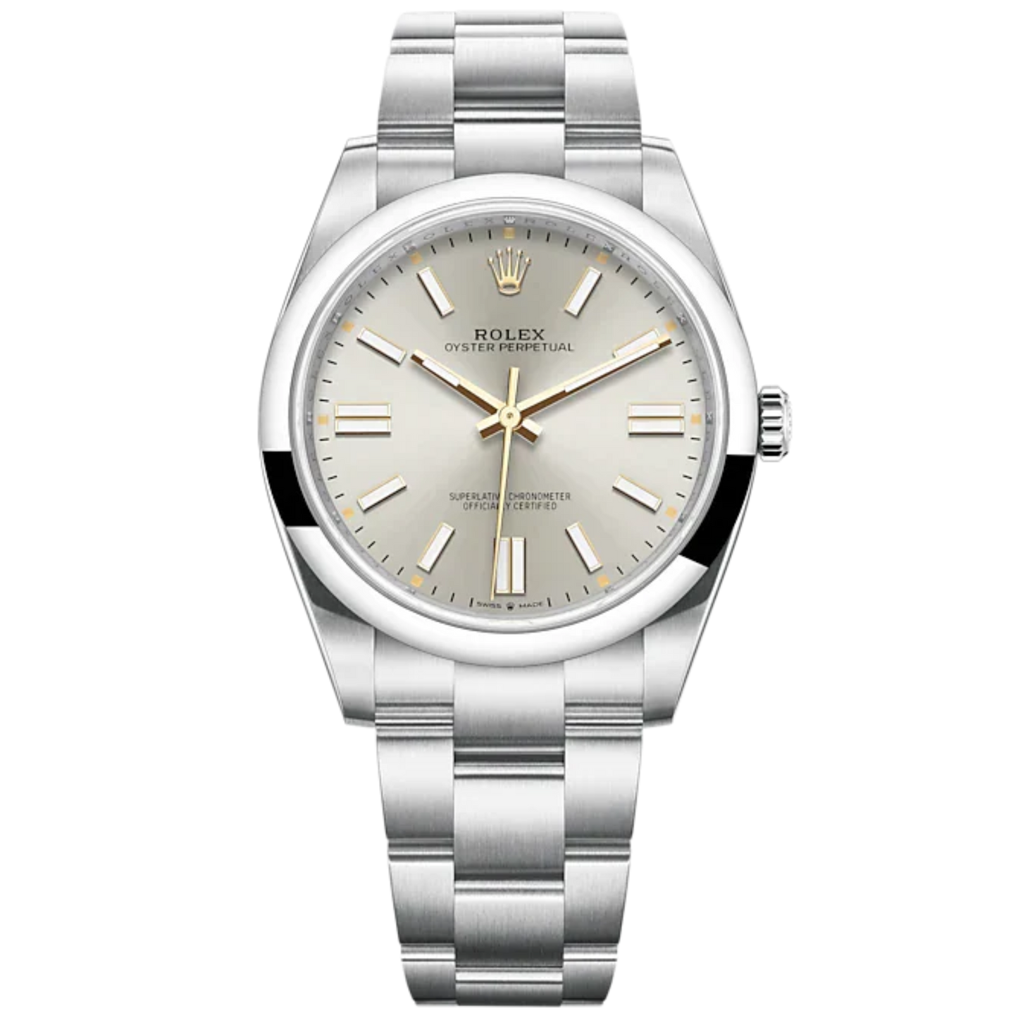 Oyster Perpetual 41 41MM Oyster Bracelet Silver Dial Domed Bezel
