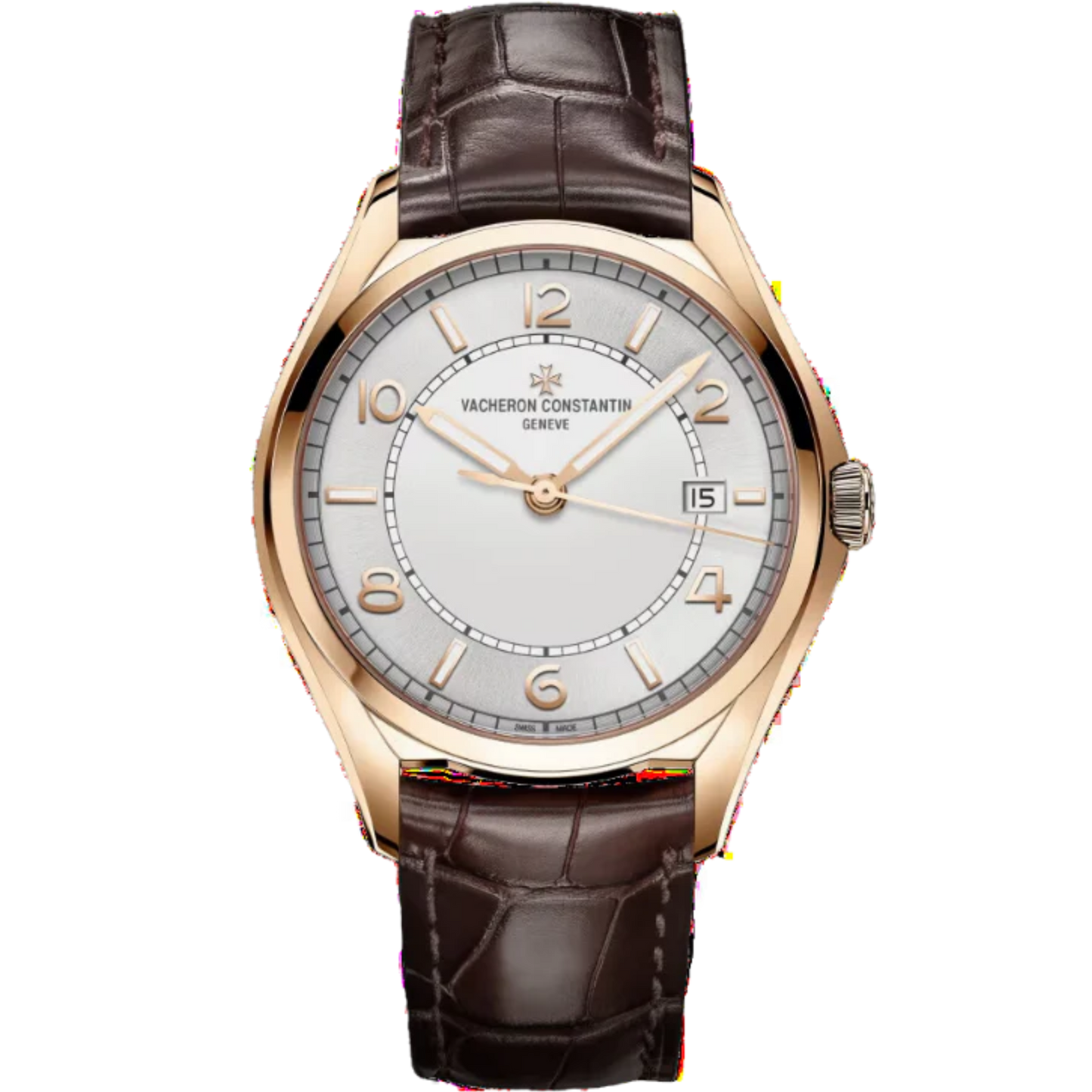 Vacheron Constantin Ref. 4600E/000R-B441 Rose Gold Silver Dial On Leather