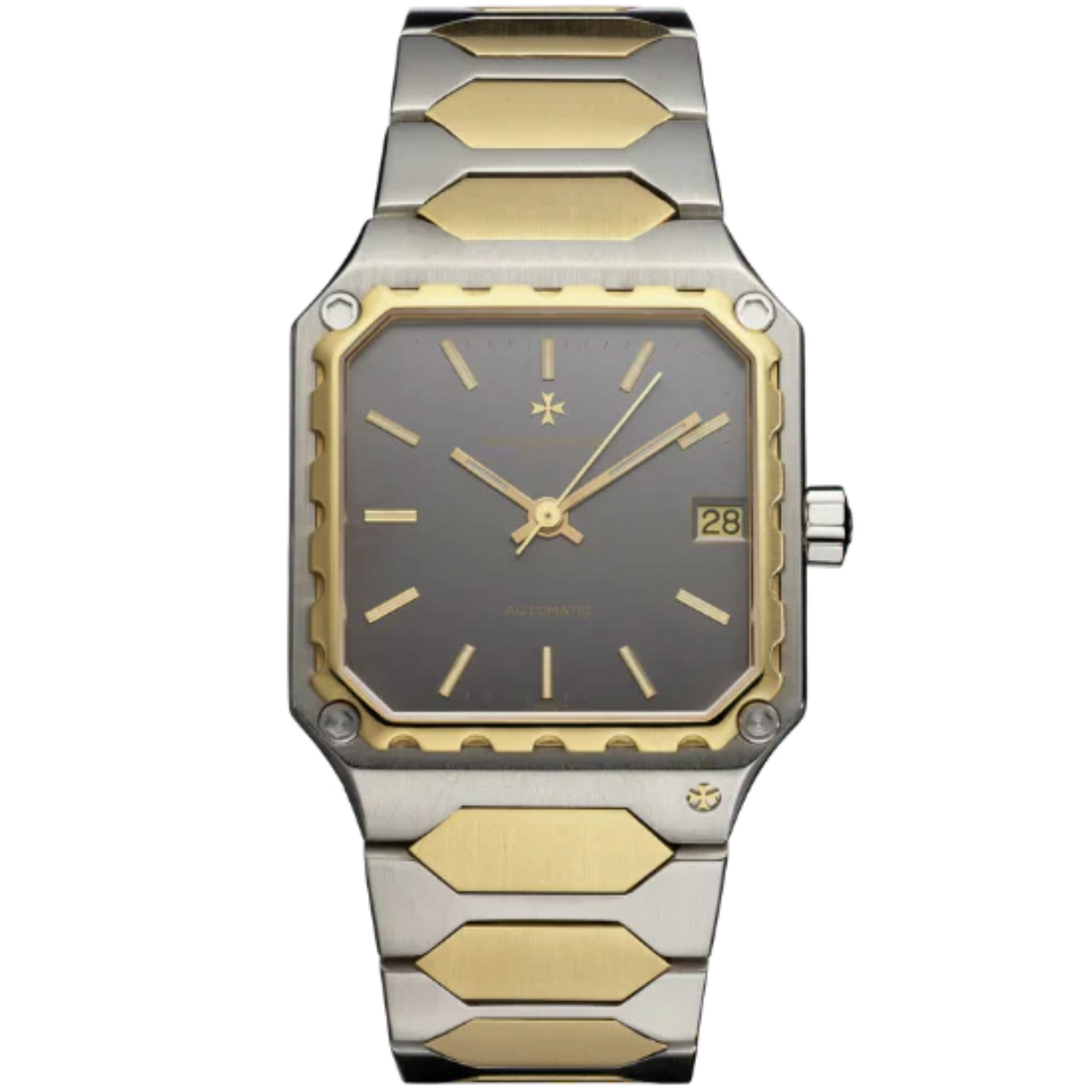 LES COLLECTIONNEURS 222 34 MM 18K YELLOW GOLD WITH BROWN DIAL