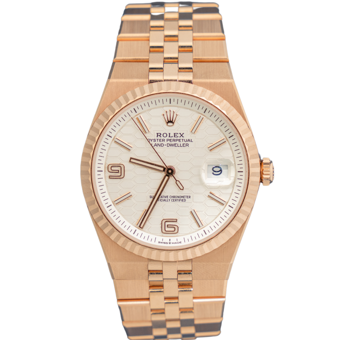 Rolex Landdweller Ref. 27335 40mm Rose Gold White Dial