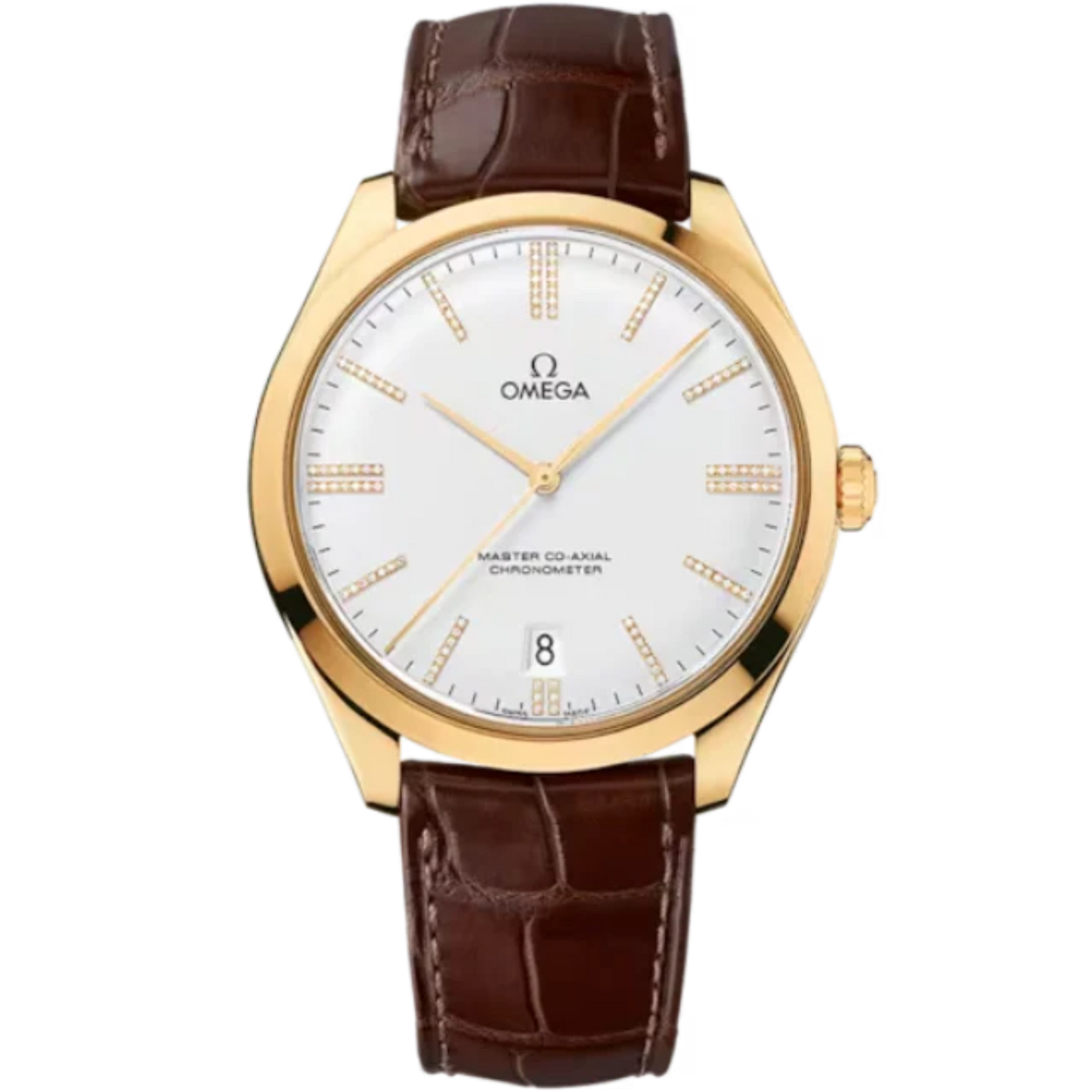 DE VILLE TRÉSOR 40 MM YELLOW GOLD WITH SILVER DIAL