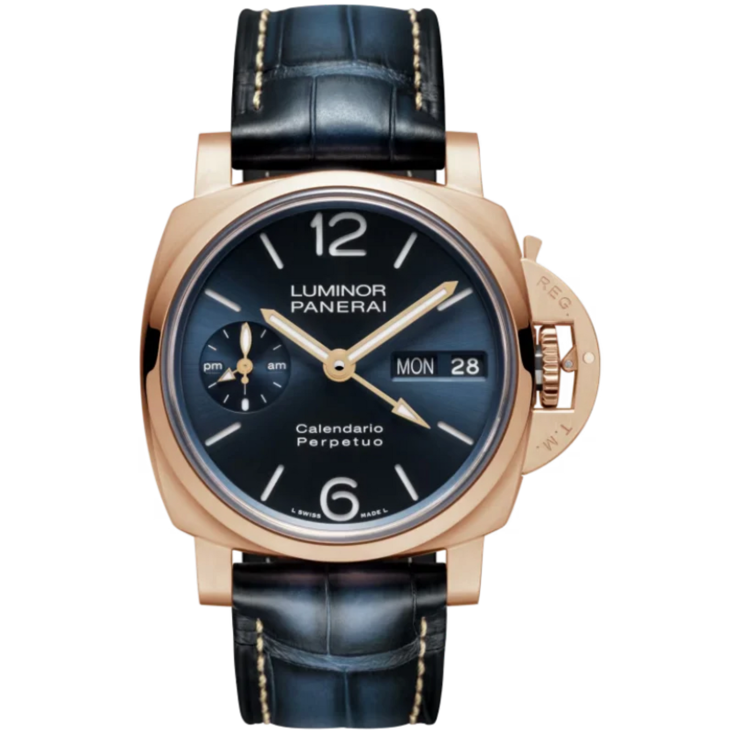 LUMINOR PERPETUAL CALENDAR PAM00742 44 MM GOLDTECH™ WITH NAVY BLUE DIAL