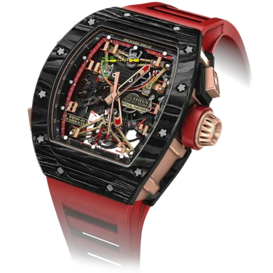 RM 50-01 Tourbillon Romain Grosjean Manual Winding Red Rubber Carbon Case