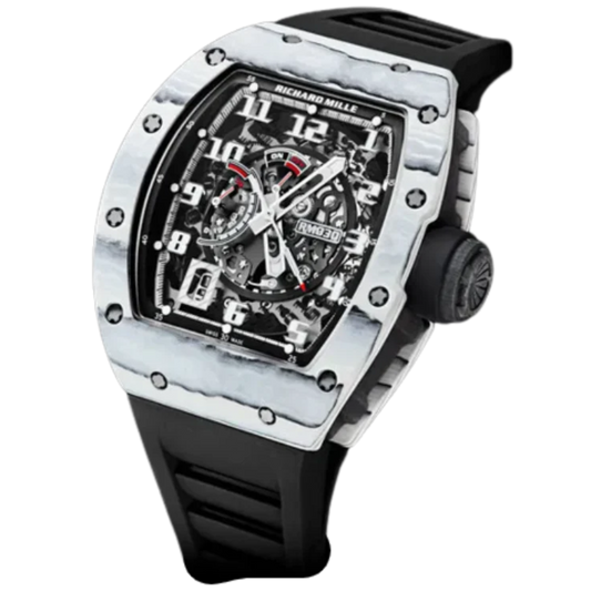 RM 030 Automatic Winding With Declutchable Rotor Rubber Strap Titanium Case