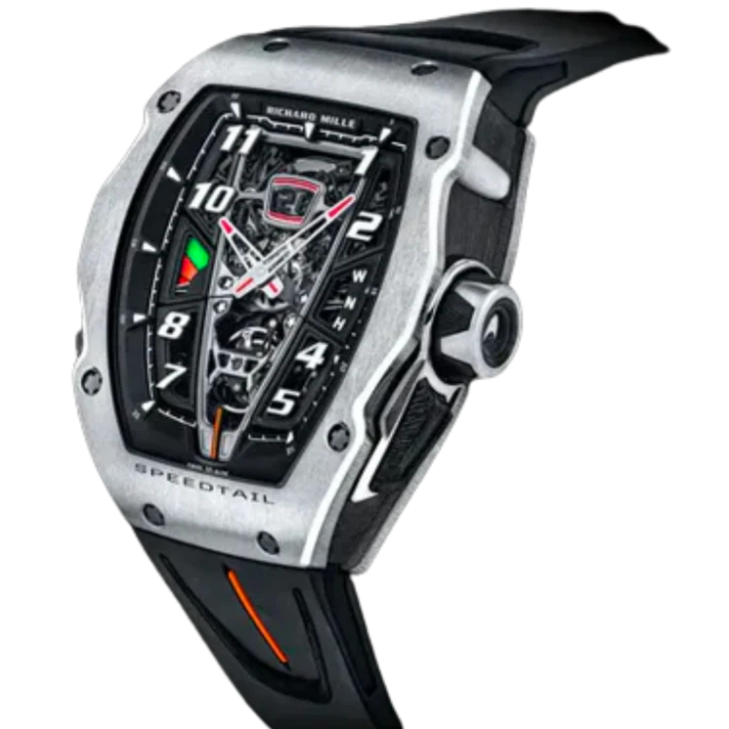 RM 40-01 McLaren Speedtail Automatic Winding Tourbillon Black Rubber Titanium Case