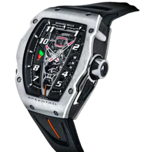 RM 40-01 McLaren Speedtail Automatic Winding Tourbillon Black Rubber Titanium Case