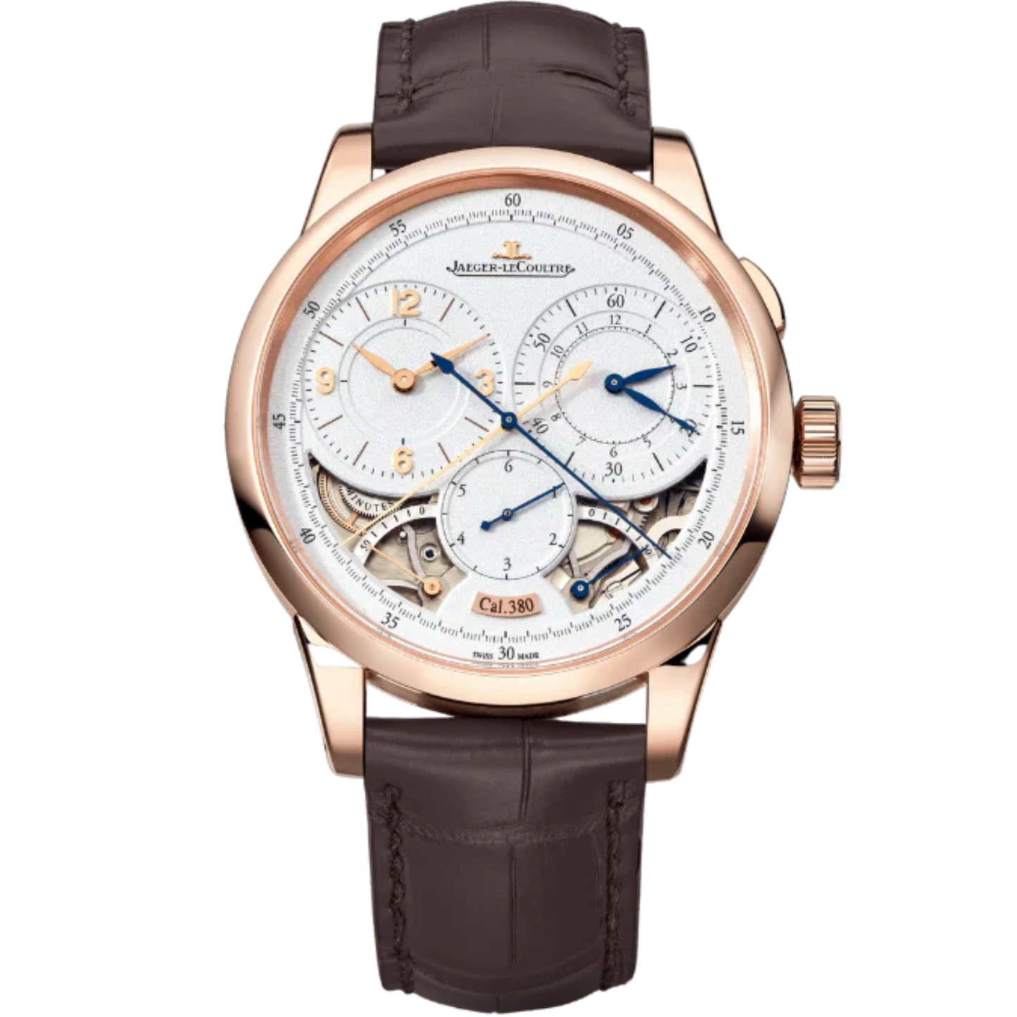 DUOMÈTRE CHRONOGRAPHE 42 MM 18K ROSE GOLD WITH SILVER GREY GRAINED DIAL