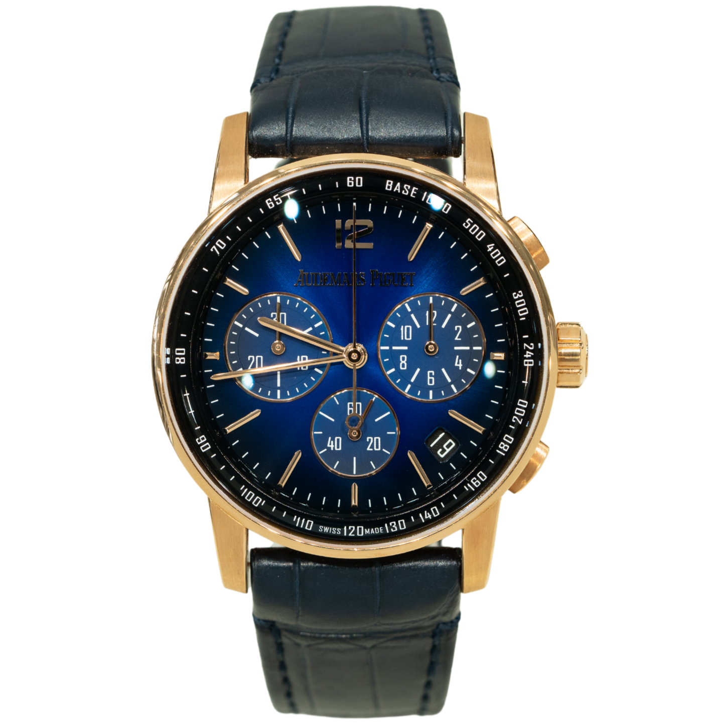 Audemars Piguet Code 11:59 Ref. 26393OR.OO.A028CR.01 Rose Gold Blue Dial Chronograph