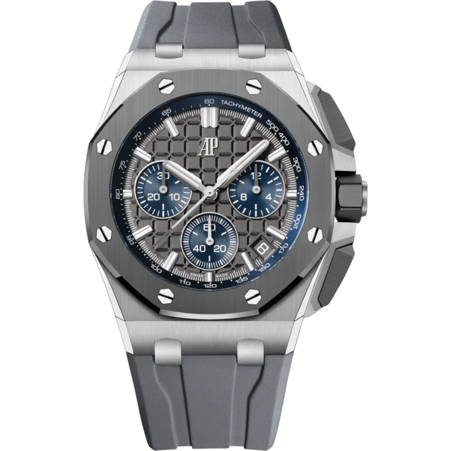Royal Oak Offshore Selfwinding Chronograph 43MM Grey Rubber Strap Grey Dial With Méga Tapisserie Pattern Titanium Case Grey Ceramic Bezel
