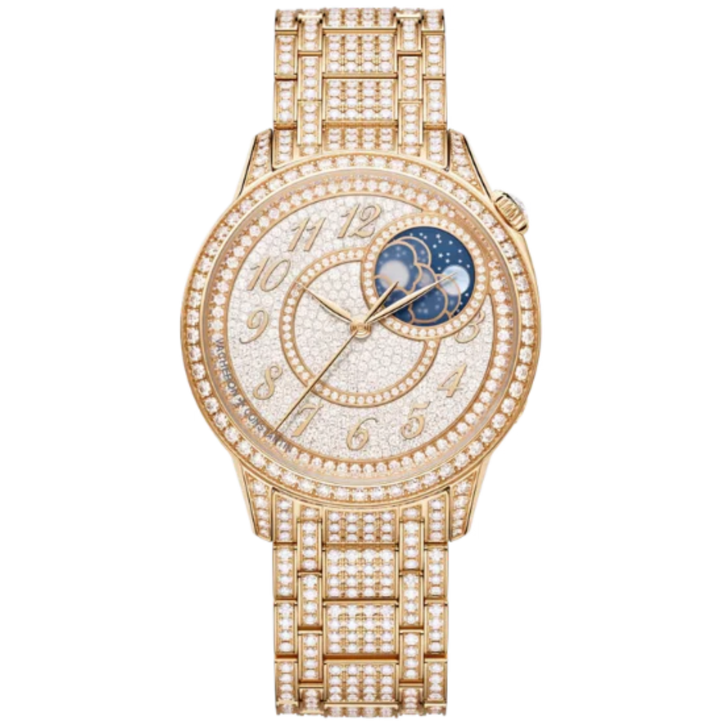 EGERIE MOON PHASE JEWELLERY 37 MM 18K ROSE GOLD WITH WHITE GOLD DIAL