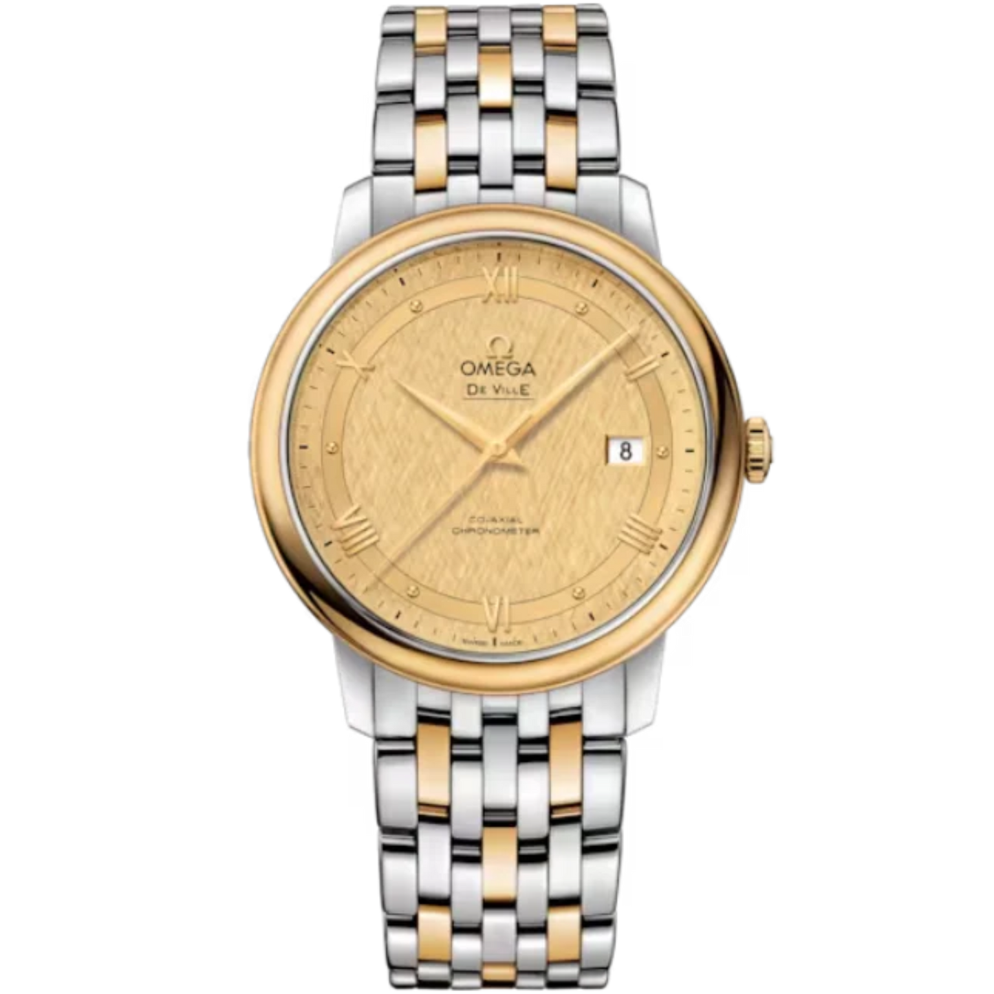 DE VILLE PRESTIGE 39 MM STAINLESS STEEL - YELLOW GOLD WITH YELLOW DIAL